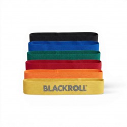 BLACKROLL LOOP BAND 6 vnt. rinkinys – geltona, oranžinė, raudona, žalia, mėlyna, juoda