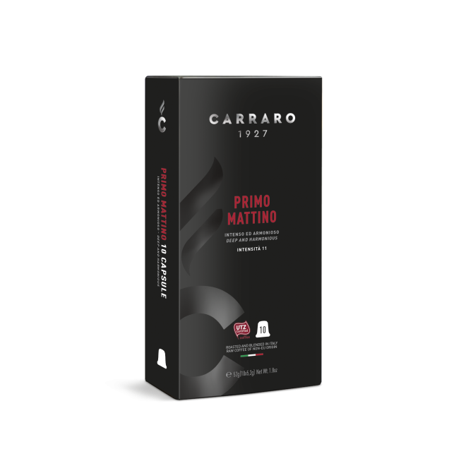CARRARO, CAFFE' PRIMO MATTINO, Nespresso kapsulės, 10 vnt. CARRARO, CAFFE' PRIMO MATTINO, Nespresso kapsulės, 10 vnt.