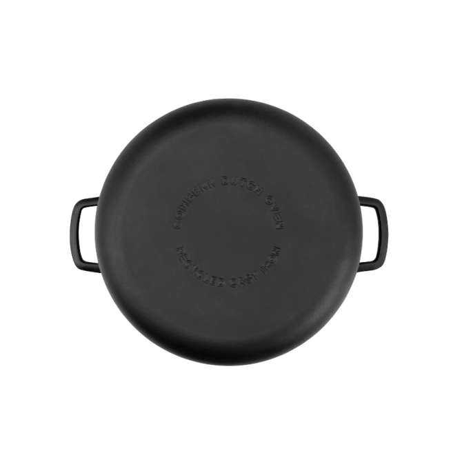 COMBEKK Dutch Oven Sous-Chef perdirbto ketaus puodas, 32 cm, emaliuotas – patogus kasdieniam naudojimui, skirtas lėtam virimui ir troškinimui