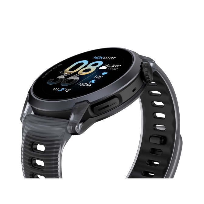 COROS PACE 4 GPS Sport Watch - juoda Crystal nailoninė