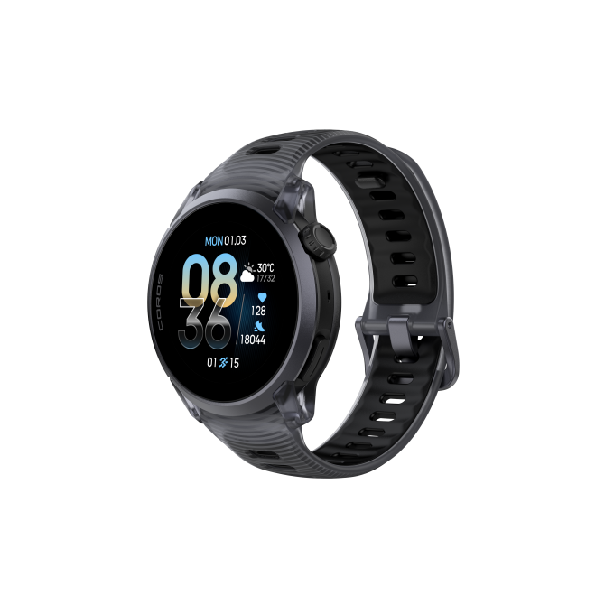 COROS PACE 4 GPS Sport Watch - juoda Crystal nailoninė
