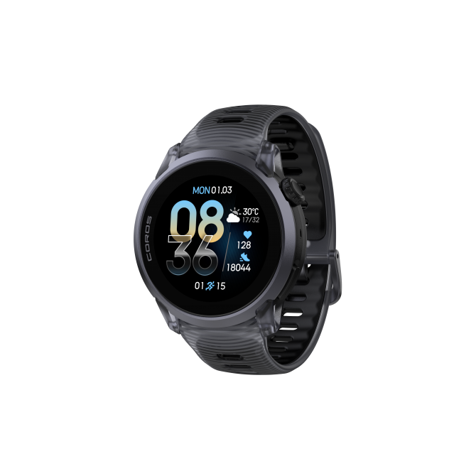 COROS PACE 4 GPS Sport Watch - juoda Crystal nailoninė