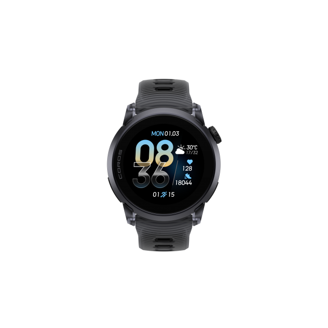COROS PACE 4 GPS Sport Watch - juoda Crystal nailoninė