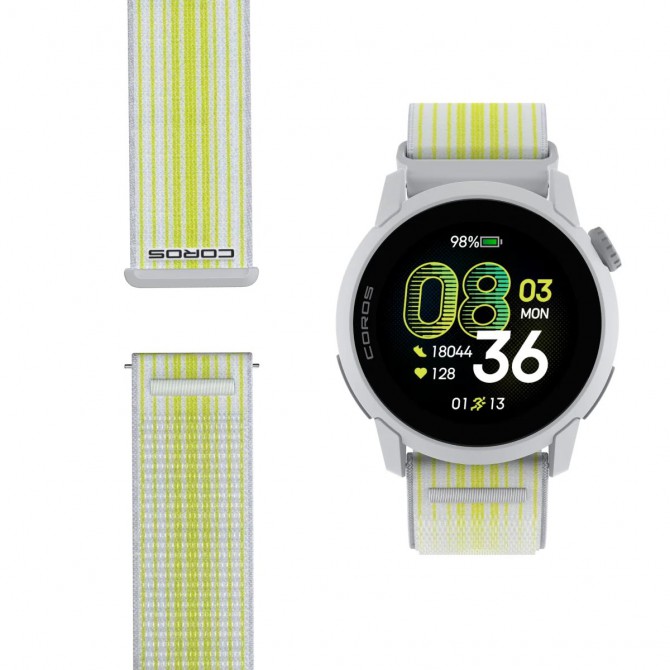 COROS PACE 4 GPS Sport Watch - nailoninė balta