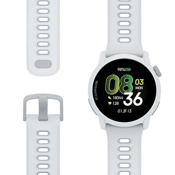 COROS PACE 4 GPS Sport Watch - silikoninė balta