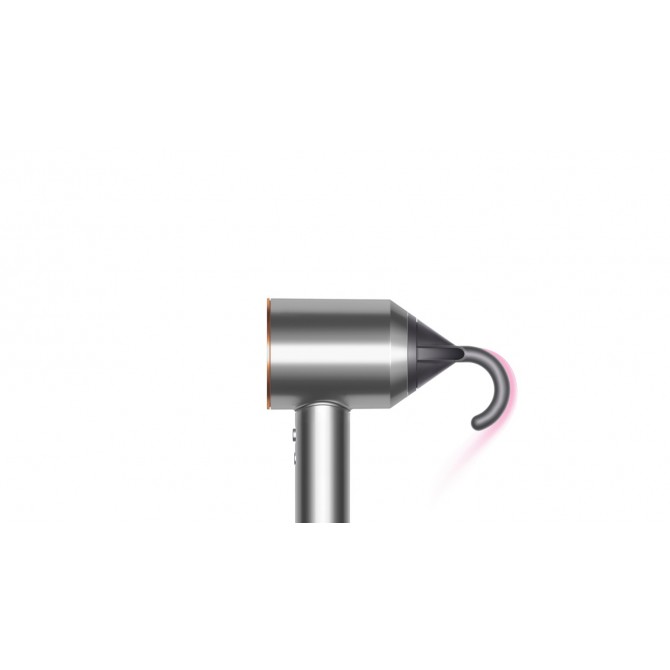 DYSON SUPERSONIC plaukų džiovintuvas, pilka/varis – flyaway antgalis, padedantis išlyginti paviršių ir pašalinti plaukų pūtimąsi, užtikrina lygų ir blizgantį rezultatą.