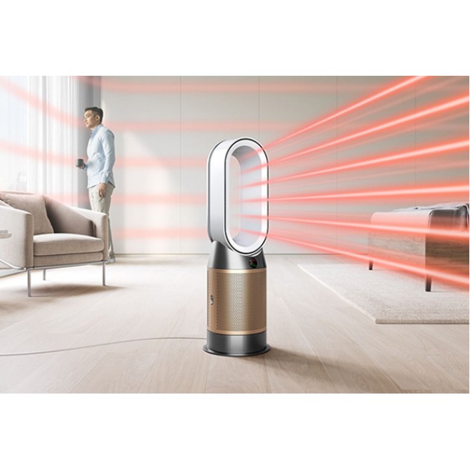 DYSON HP09 PURE Hot+Cool – šildymo režimas, užtikrinantis greitą ir tolygų šilumos paskirstymą šaltomis dienomis.