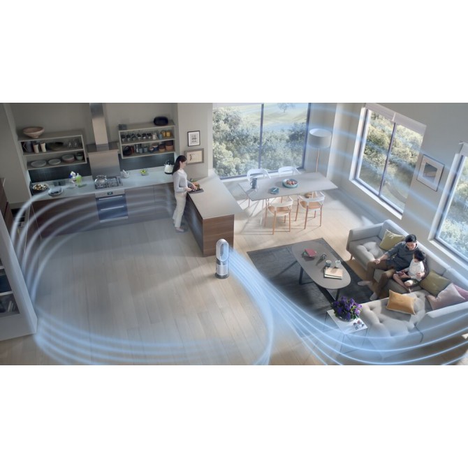 DYSON HP10 DYSON HP10 Hot+Cool – gaivus vėsinimo režimas, idealiai tinka šiltiems orams.+Cool – galingas šildymo režimas greitam patalpos įšildymui, išlaiko komfortišką šilumą.