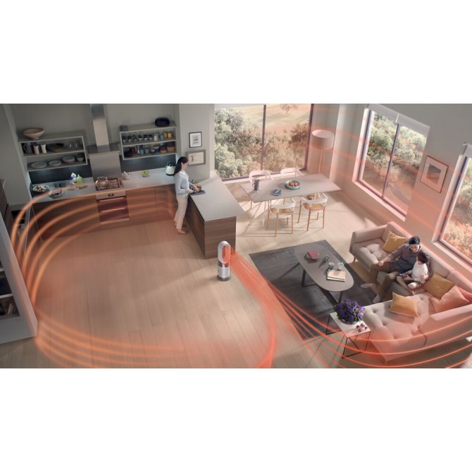DYSON HP10 Hot+Cool – galingas šildymo režimas greitam patalpos įšildymui, išlaiko komfortišką šilumą.