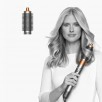 DYSON HS05 AIRWRAP Long Origin, pilka/varis – tiesinimo šepetys, kuris sklandžiai išlygina plaukus, nesudarydamas statinio krūvio.
