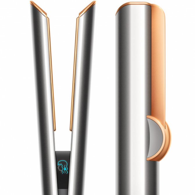 DYSON HT01 Airstrait, pilka/varis – reguliuojama temperatūra, apsauganti plaukus nuo perkaitimo.