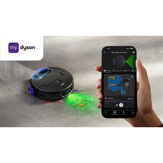 DYSON Spot+Scrub AI dulkių siurblys - robotas