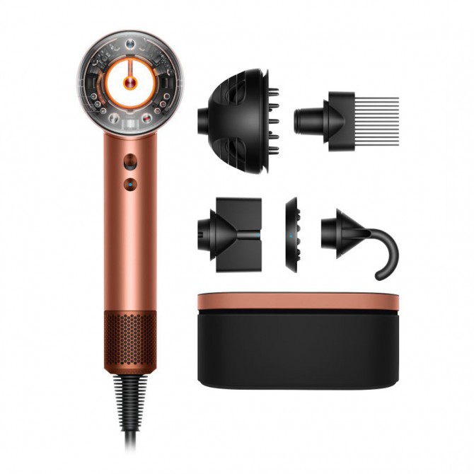 DYSON SUPERSONIC NURAL plaukų džiovintuvas, amber silk/pink champagne