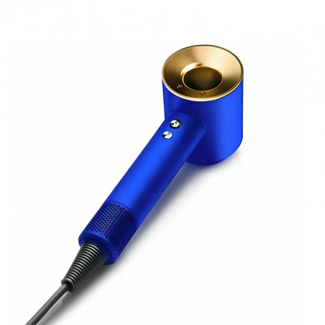 DYSON SUPERSONIC plaukų džiovintuvas, mėlyna/aukso – koncentruotas oro srauto antgalis, skirtas preciziškam džiovinimui ir formavimui.