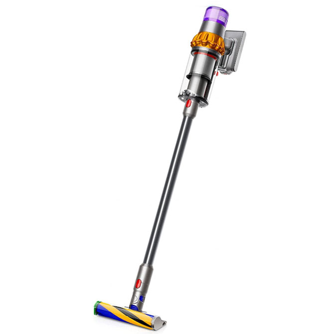 DYSON V15 Detect Absolute belaidis dulkių siurblys, aukso spalvos - Keičiami antgaliai, tinka įvairiems paviršiams, lengvas manevravimas aplink baldus