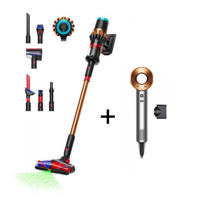 DYSON V16 Piston Animal belaidis dulkių siurblys (Matte black/Copper) + valymo rinkinys