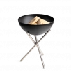 HOFATS BOWL grilis su trikoju stovu, stabilus ir tvirtas, juoda