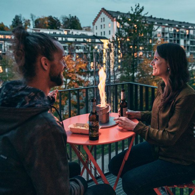 HOFATS SPIN 90 stalo židinys, sidabrinis