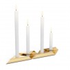 HOFATS SQUARE CANDLE žvakių laikiklių rinkinys aukso, 4 vnt.