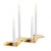 HOFATS SQUARE CANDLE žvakių laikiklių rinkinys aukso, 4 vnt.