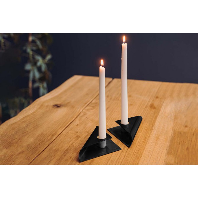 HOFATS SQUARE CANDLE žvakių laikiklių rinkinys juoda, 4 vnt.