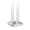 HOFATS SQUARE CANDLE žvakių laikiklių rinkinys sidabrinis, 4 vnt.