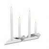 HOFATS SQUARE CANDLE žvakių laikiklių rinkinys sidabrinis, 4 vnt.