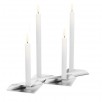 HOFATS SQUARE CANDLE žvakių laikiklių rinkinys sidabrinis, 4 vnt.