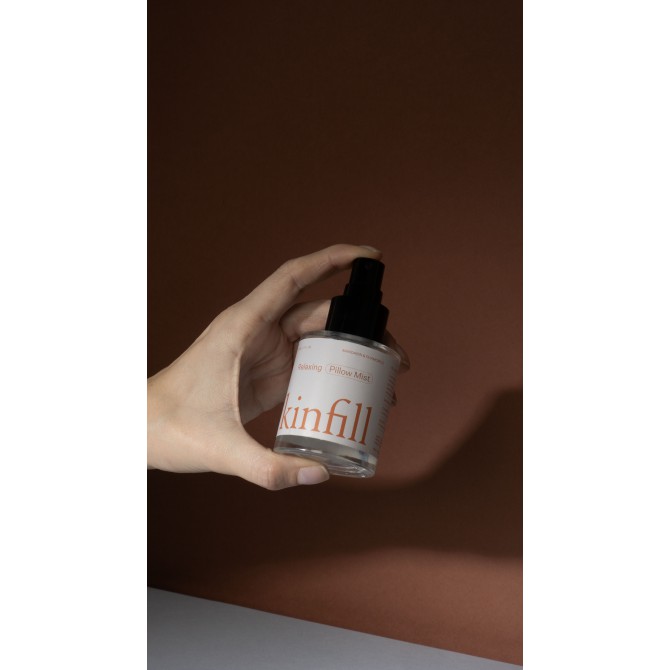 KINFILL pagalvių dulksna, 50ml, ramunėlių ir mandarino kvapo