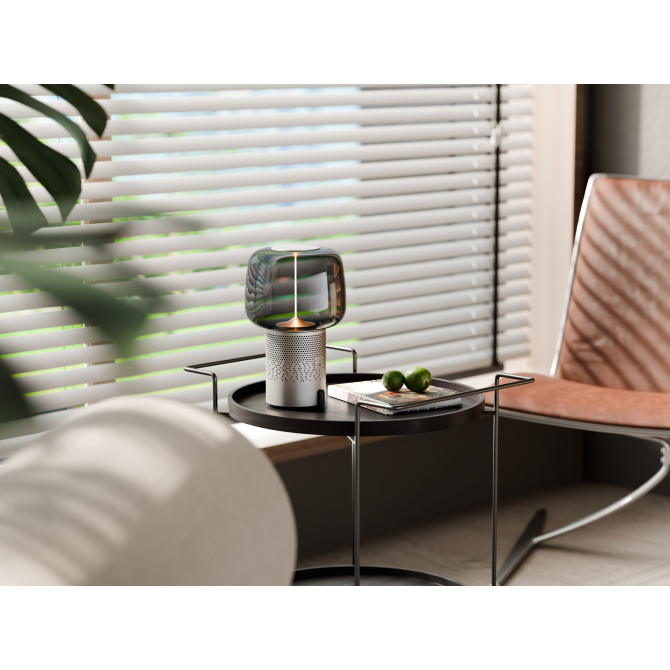 SOUND BY JBL Serena Play kolonėlė/šviestuvas su JBL Frosted, Silver