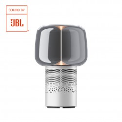 KOODUU SOUND BY JBL Serena Play kolonėlė/šviestuvas su JBL garso sistema, Frosted Silver