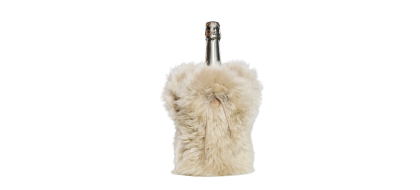 KYWIE vyno butelio šaldiklis iš avies kailio, Champagne stone fluffy
