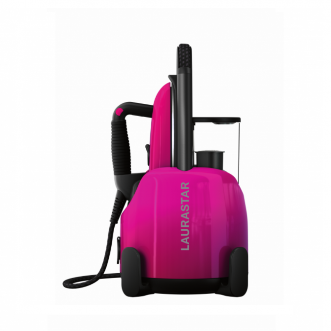 LAURASTAR LIFT PLUS Pinky Pop garų generatorius. Stilingas, rožinės spalvos, lengvai surenkamas