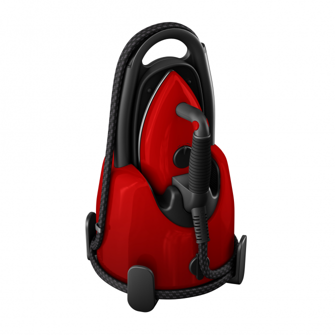 Elegantiškas ir raudonas LAURASTAR LIFT ORIGINAL Red garų generatorius