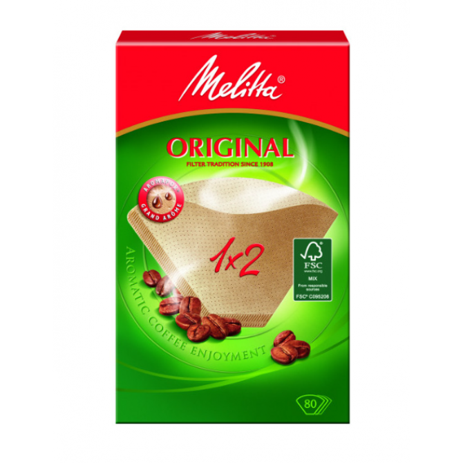 MELITTA 1X2/80 kavos filtrai