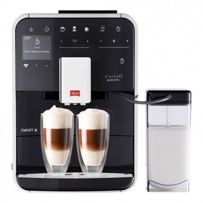 MELITTA BARISTA T SMART automatinis kavos aparatas, juodos spalvos, su itin tyliu malūnėliu