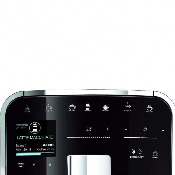 MELITTA BARISTA TS SMART automatinis kavos aparatas, metalo. pilkos spalvos, turi vieno prisilietimo fukcija