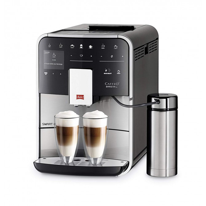 MELITTA BARISTA TS SMART automatinis kavos aparatas, metalo. pilkos spalvos.