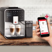 MELITTA BARISTA TS SMART automatinis kavos aparatas, valdomas telefonu, modernus sidabrinis dizainas