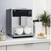 MELITTA CAFFEO CI automatinis kavos aparatas. Pilkos spalvos, inovatyvus ir galingas, lengvas valymas ir priežiūra