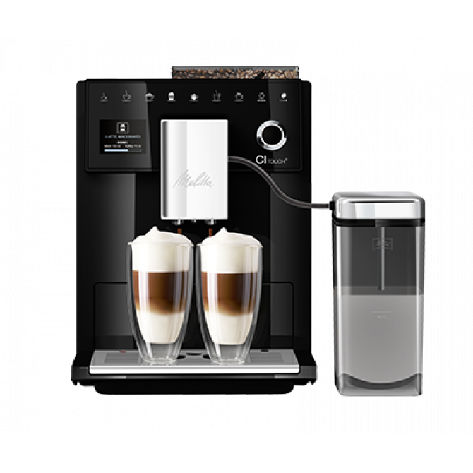 MELITTA CI TOUCH automatinis kavos aparatas, juodos spalvos, valymas garais funkcija