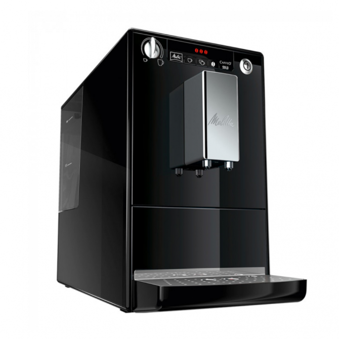 MELITTA SOLO automatinis kavos aparatas, juoda-sidabro