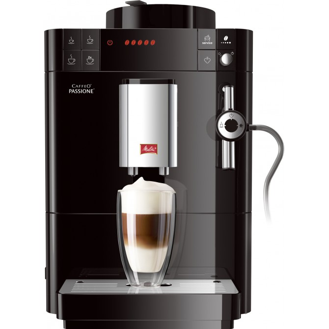 MELITTA PASSIONE automatinis kavos aparatas, juodas modernus modelis
