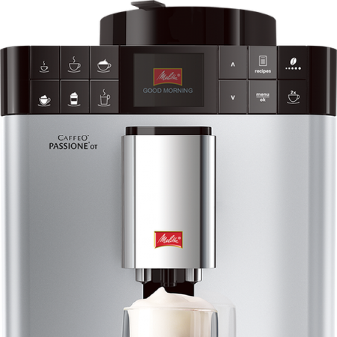 MELITTA PASSIONE  automatinis kavos aparatas, sidabro