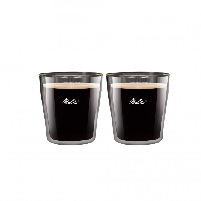 MELITTA dvigubo stiklo puodeliai, 80 ml
