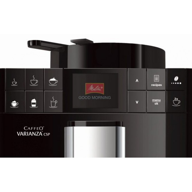 MELITTA VARIANZA CSP automatinis kavos aparatas, juodos spalvos su spalvotu TFT ekranu