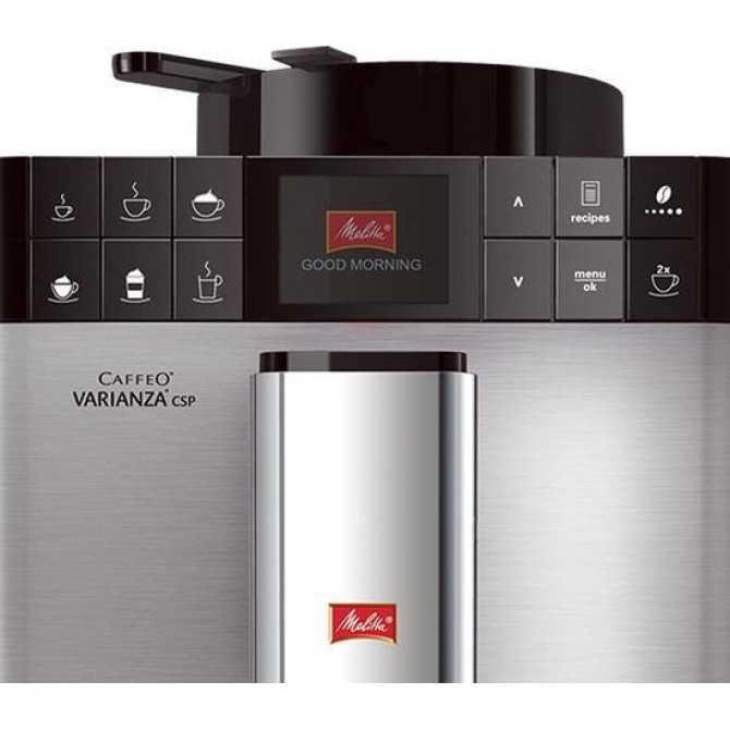 MELITTA VARIANZA CSP automatinis kavos aparatas, metalo, sidabrinės spalvos, lengvas valymas garais