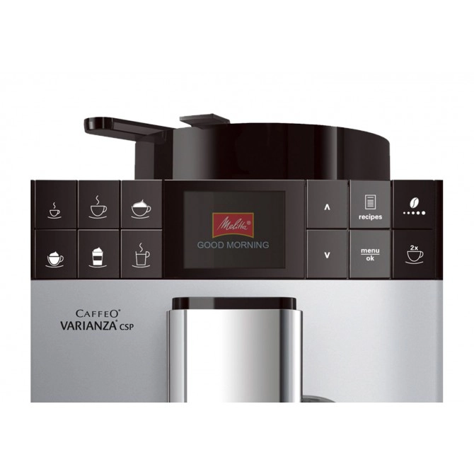 MELITTA VARIANZA CSP automatinis kavos aparatas, sidabrinės spalvos, spalvotas TFT ekranas