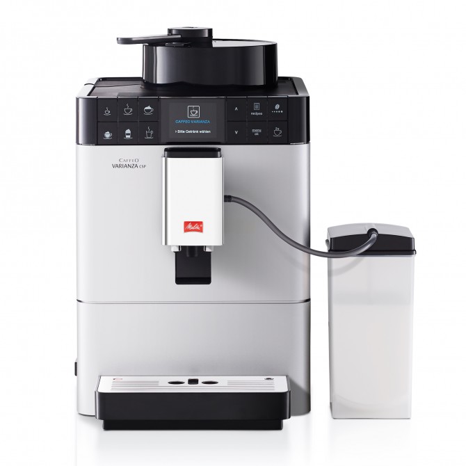 MELITTA VARIANZA CSP automatinis kavos aparatas, sidabrinės spalvos, su vieno palietimo funkcija