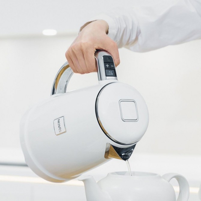 NOVIS KTC1 el. virdulys, baltas – automatinis išsijungimas, apsaugo nuo perkaitimo.